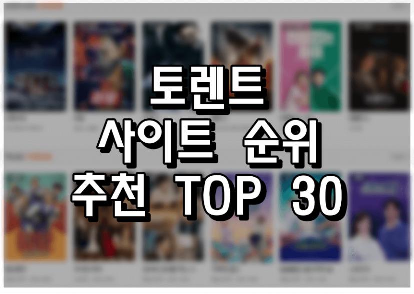 토렌트 사이트 순위 추천 TOP 30